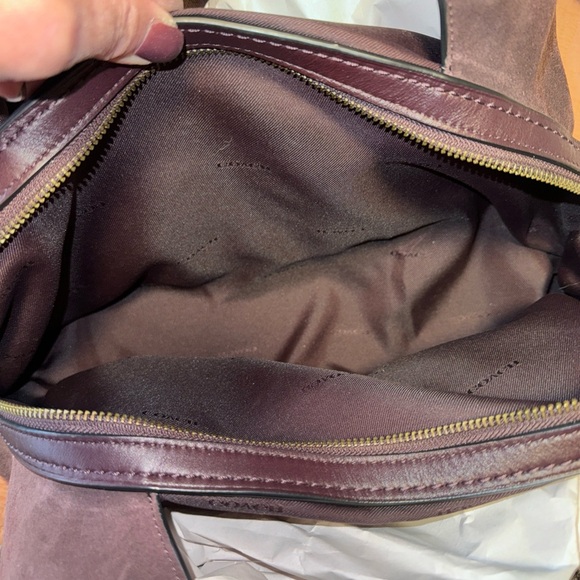 Coach Edie 42 in mixed leather Oxblood color - Picture 9 of 13